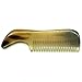 Lucky Franc's Handmade Ox Horn Fine Tooth Comb for Men's Beards and Mustaches - Static-Free, Pocket Size, Metal Tin Gift