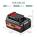 DSANKE LBXR20 6.0Ah 20V MAX Replacement Battery for Black and Decker 20V Lithium Battery LBXR20 LBXR20-OPE LB20 LBX20 LBX4020 LB2X4020-OPE