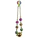 Windy City Novelties - 44” Jumbo Mardi Gras Bead Necklace - Oversized Purple, Green & Gold Beads for Carnival & Parties