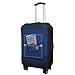 Explore Land Travel Luggage Cover Suitcase Protector Fits 18-32 Inch Luggage (Pocket, M(23-26 inch luggage))
