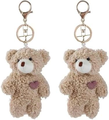 Amazon.com: Jellycat Smudge Bear Bag Charm, 3 inches - Teddy Bear