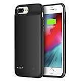 Wixann Battery Case for iPhone 8 Plus/7 Plus/6 Plus/6s Plus, 4000mAh Slim Portable Charger Case Protective Rechargeable Battery Pack Charging Case for iPhone 8 Plus/7 Plus/6 Plus/6s Plus
