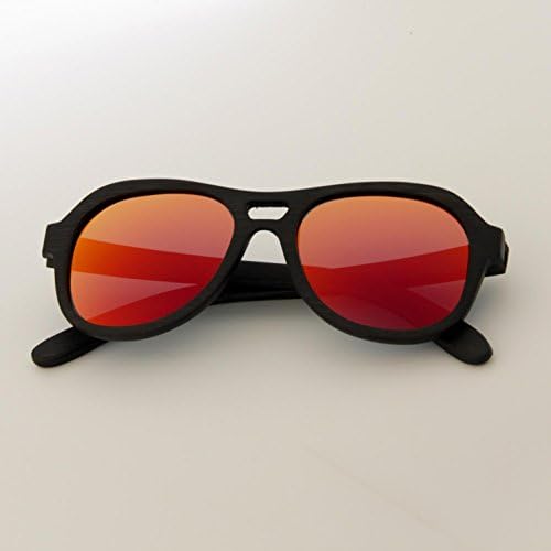 Zhu&amp;Yanj New / Men &amp; Women / bamboo / All Wood / Sunglasses / polarized / square/Fashion / Accessories / Unisex , red