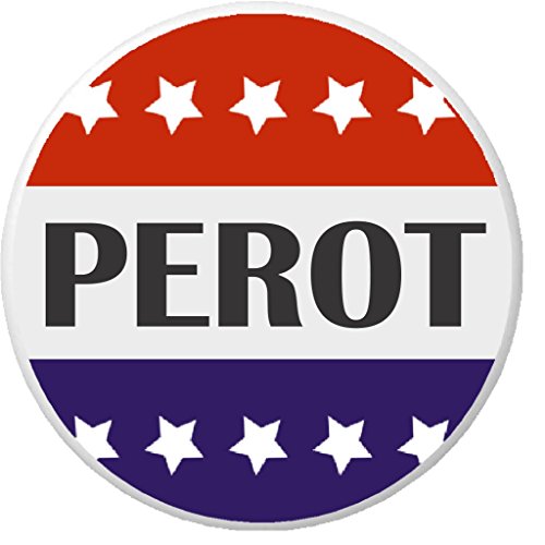 Perot Red White Blue Stars 1.25â€ Pinback Button Pin Ross Election Campaign