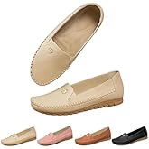 Loafers for Women, Stylish Orthopedic Leather Shoes Women's Casual Slip-On Walking Flats Loafers, Business Casual Shoes