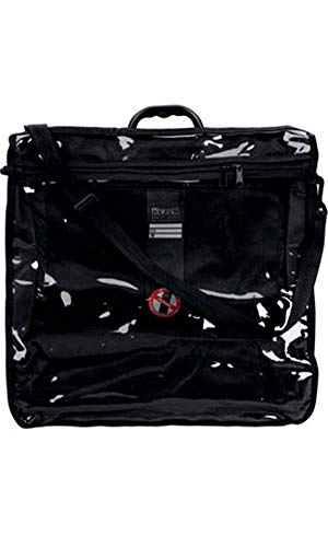 Tallit Tote Bag Rain Proof Black with Carry Handle Clear Front in Size X Large 17.5