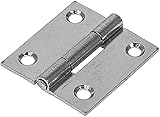 TERF 10Pcs Zinc Plated Stainless Steel Butt Hinges 25mm 1in Silver view 3