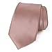 Spring Notion Men's Solid Color Satin Microfiber Tie, Regular Pink Copper
