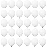 5 inch White Latex Balloons, 100 pcs Mini Thick Party Balloons for Birthday Wedding Baby Shower Decorations(White)