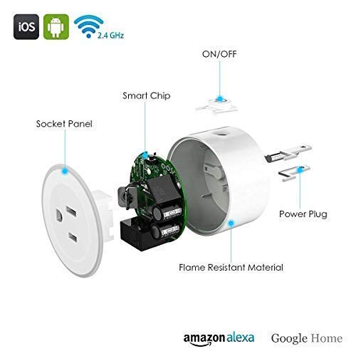 WiFi Smart Plugs that Work with Alexa& Google Home, Smart Outlete with RGB Light, No Hub Required, APP Remote Control from Everywhere, Energy Monitoring and Timer Function【Upgrade】 - Thumbnail 7