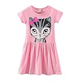 Girl's Little Puppy Print Summer Playwear Dress
