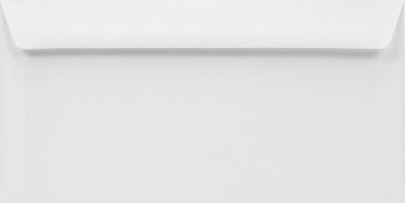 Netuno 100 Long White envelopes DL 110 x 220 mm 4.33 x 8.66 in 100gsm Lessebo Smooth White Elegant Business envelopes for Business Letters documents Invitations Birthday Cards Greeting Cards invoices