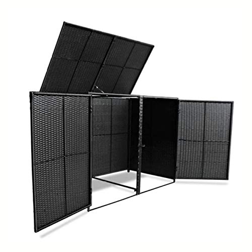 image for HEATAPPLY Waste Containment Accessory, Double Wheelie Bin Shed Poly Ra
