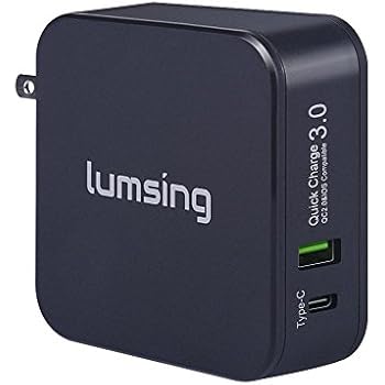 wattage adapter power iphone x Charger Charge 3.0 USB Dual Lumsing Port 48W with C Type Amazon.com: Wall and Quick Foldable