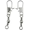 100pcs-Barrel-Swivel-with-Safty-Snap-Connector-Solid-Rings-Fishing-7-B