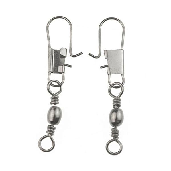 100pcs-Barrel-Swivel-with-Safty-Snap-Connector-Solid-Rings-Fishing-7-B