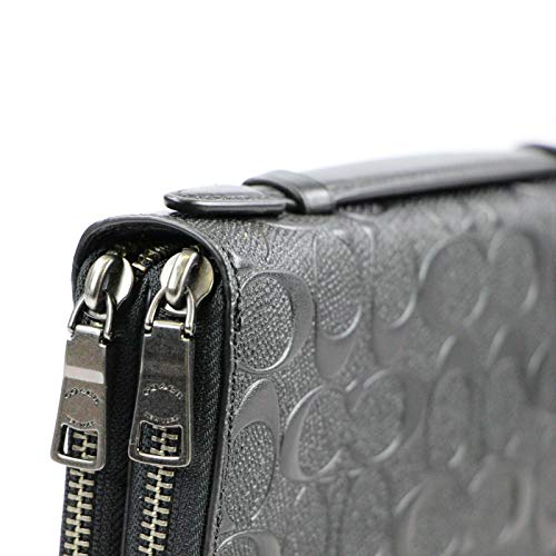 Coach Double Zip Travel Organizer Wallet Billfold Clutch in Signature