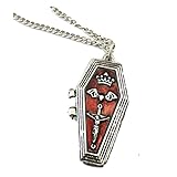 CA Mode Women's Cross Vintage Coffin Locket Necklace Bat Pendants