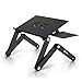 PWR+ Portable Laptop-Table-Stand Vented Fully Adjustable-Ergonomic Light Weight Aluminum-Black Mount-Ultrabook-MacBook Bed Tray Desk Book up to 17