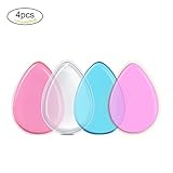 [2017 New Version ] 4 Pack Silicone Puffs, ESEOE Silicone Makeup Sponge - Zero Makeup Waste for Blending Liquid Foundation or Creams