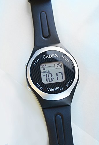 Cadex VibraPlus Sport – 8 Alarm Reminder Watch with Vibrating/Beep Notifications – Rubber Sport Band