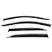 Window Visor Fits 2018 UP Chevy Equinox | Injection W Chrome Trim PC Window Visor Rain Guard Shade by IKON MOTORSPORTS