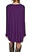 LILBETTER Women's Long Sleeve Pocket Casual Loose T-Shirt Dress (Purple L)