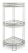 BINO 3-Tier Corner Spa Tower | 'Lafayette' Rust-Resistant | Nickel | Steel Corner Shower Organizer Stand | Decor | Bathroom Vanity Accessories and Display