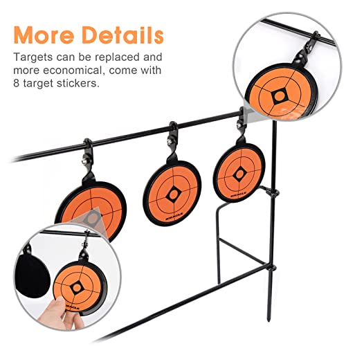Ideagle BB Gun Targets, Auto Resetting Metal Spinning Target Airsoft