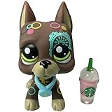 Judy lps Graet Dane Dog #1439 Tattoo Puppy with lps Accessories Starbucksd Kids Collectable Figures