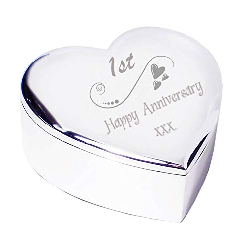 Chris Bag Of Goodie 1st First 1 Year Happy Anniversary Trinket Box Gift for My Wife Girlfriend Wedding