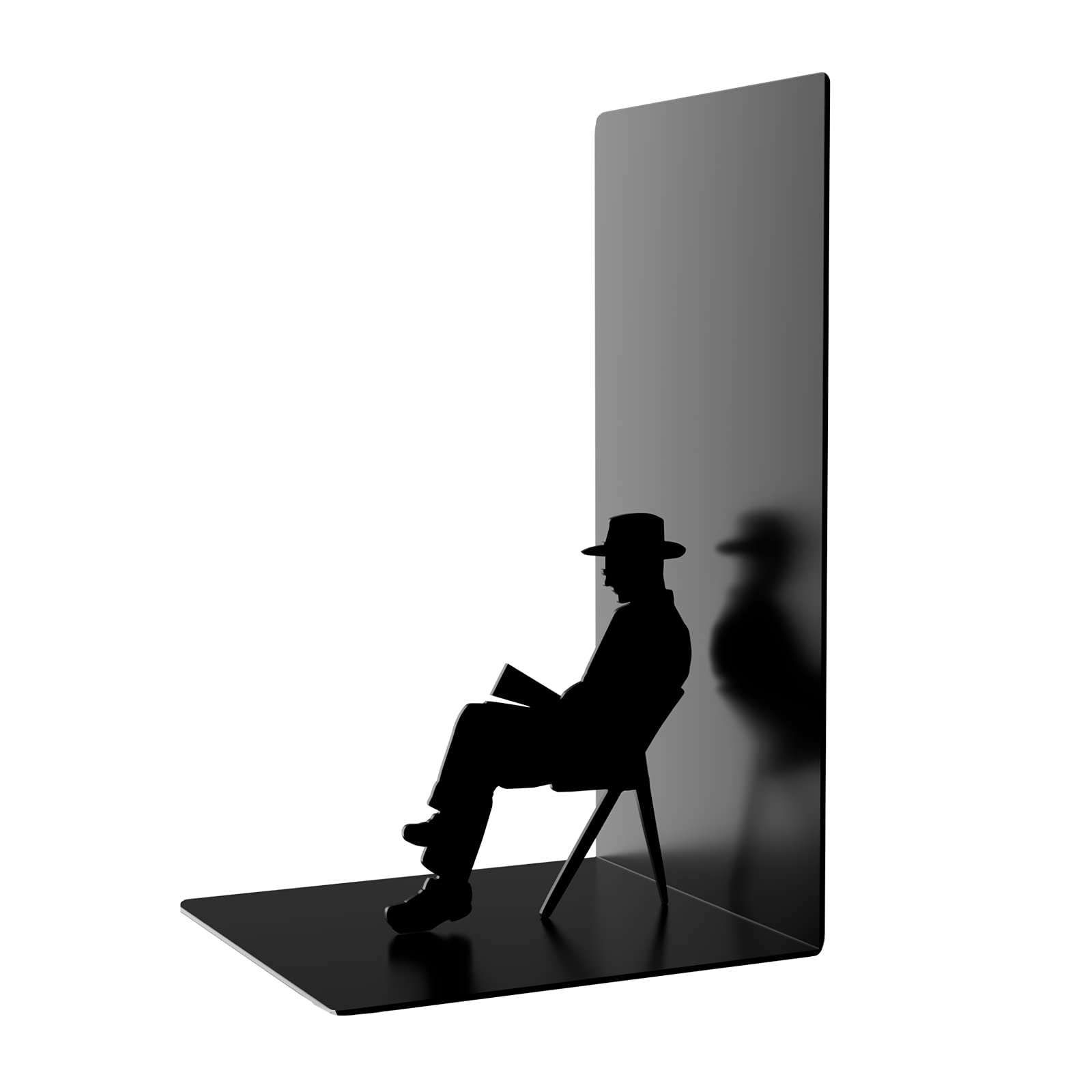 I-TOTAL® - Cute Metal Book Stand Bookends for Shelf/Table (READING MAN)