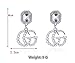 Women's Fashionable Pearl Earrings, Alloy Letters G and F Earrings (GG-Silver)