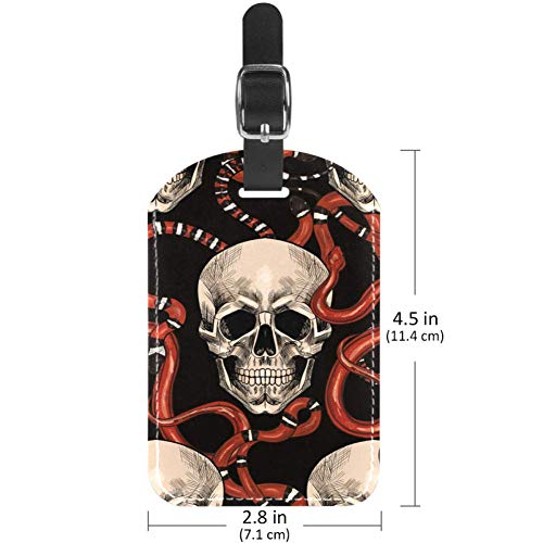 41sE7eFkKmL Etiquetas de Equipaje de Piel de Serpiente roja y Calavera para Maleta de Viaje, 1 Paquete Etiquetas de Equipaje de Piel de Serpiente roja y Calavera para Maleta de Viaje, 1 Paquete - Imagen 7