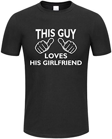 DEVILE This Guy Loves His Girlfriend Mens Funny T-Shirt