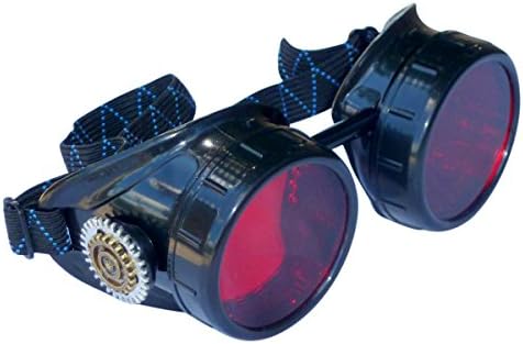 Steampunk Goggles Victorian Novelty Glasses BBB Red