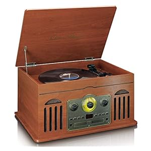 Classic Phono TCD-2600 – Retro stereo-installatie met draaitafel – cassette – cd-speler – Bluetooth en USB – AM/FM-radio…