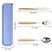 Portable Utensils Set with Case - 3 Pieces Wood Handle Reusable Flatware Set Knife Fork Spoon Stainless Steel Portable Travel Utensil Set for Travel/Camping Office Lunch with Carry (Light yellow)