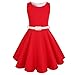 Girls 50s Vintage Swing Rockabilly Retro Sleeveless Party Dress for Occasion Red