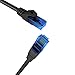 KabelDirekt – Network Cable – 10Gbps, for Maximum Fiber-Optic Internet Speed – 50ft, Available in 1-100ft – Ethernet & LAN Cable for Gigabit Networks, Router/Modem, RJ45 (Black/Blue)