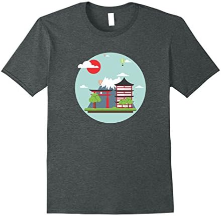 Mens Japan City Travel Shirt Japanese Vacation Heritage Party Tee 2XL Dark Heather