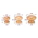 Yosoo 10PCS Wood Cabinet Knobs, Round Mushroom Shape Drawer Pulls Hardwood Drawer Cabinet Furniture Wardrobe Door Knobs Handles DIY (Size:L)