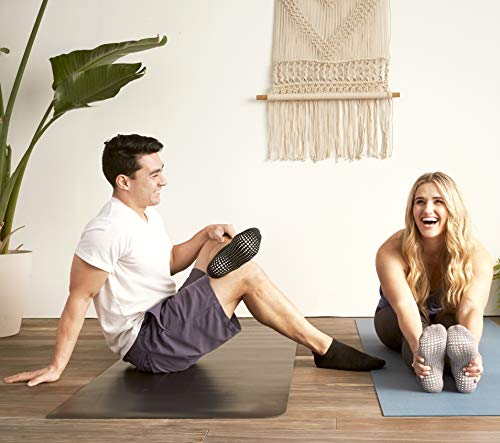 image for LA Active Grip Socks - 2 Pairs - Yoga Pilates Barre Ballet Non Slip Co