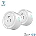 Woocon Remote Wifi Mini Smart Plug That Work With Alexa Google Home Outlet Compatible With Voice Activated Devices Echo Dot Multi-function Switch adapter ETL& FCC certification