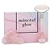 Mineral Glow Pink Jade Roller and Gua Sha Tool for Under Eye, Face, Neck, Body | Premium 100% Real Rose Quartz Beauty Facial Skins Massager for Slimming & Firming | Soothing Stone Massage Set