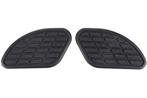 CFTGIW Motorcycle Fuel Tank Knee Pad, Vintage Tank Side Panels Protector Stickers Universal Gas Petrol Tank Knee Pads(Black) (Black)
