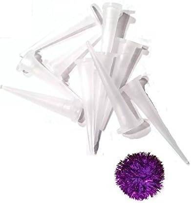 thecatandkittenstore 10 Soft Claws Nail Cap Glue Applicator Tips and 1 Sparkle Ball Toy 1" W