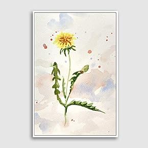 Framed Canvas Home Artwork Decoration Watercolor Painting Canvas Wall Art for Living Room, Bedroom - 16x24 inches