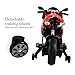 Uenjoy 12V Kids Motorcycle Battery Powered Ride On Motorbike with 2 Speeds, Spring Suspension, LED Lights, Leather Seat , Red