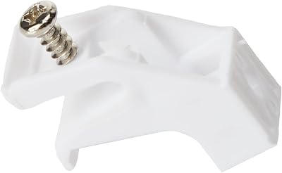 Merriway BH04068 White Curtain Track Brackets 5 Pcs for Decorail Integra Track
